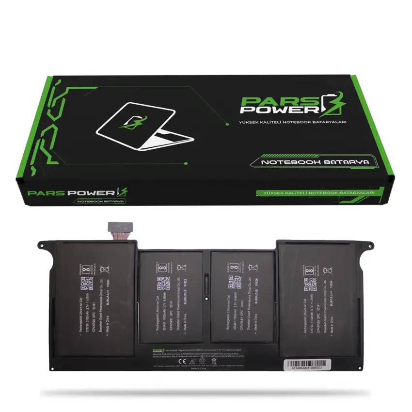 Apple MacBook Air 11 A1465 (MD224K/A, MD224LL/A) Batarya - Pil (Pars Power)