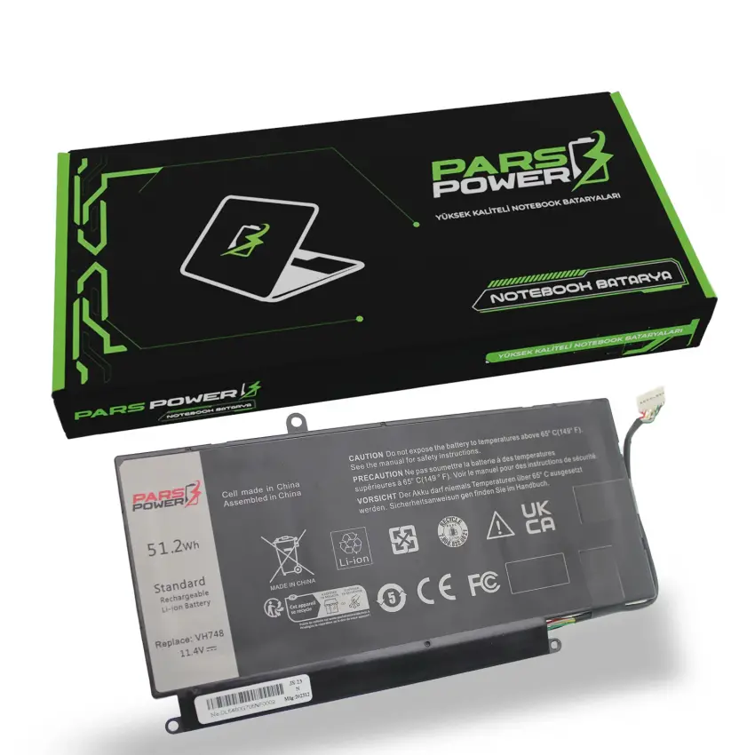Dell Vostro VH748, 6PHG8, DXR10 Batarya - Pil (Pars Power)