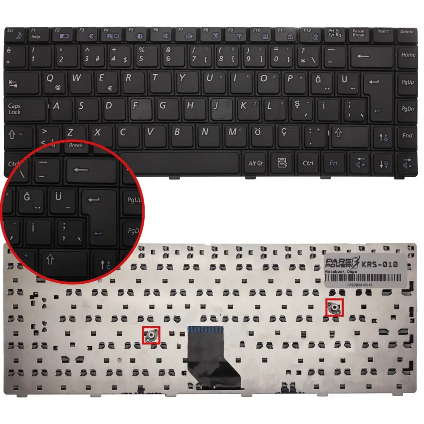 Samsung NP-R522-XS07TR NP-R522-JS0ATR Notebook Klavye (Siyah TR)