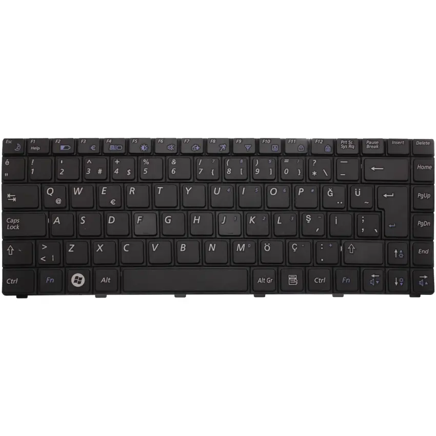 Samsung NP-R522-XS07TR NP-R522-JS0ATR Notebook Klavye (Siyah TR)