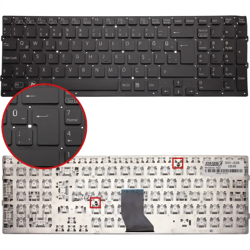 Sony Vaio VPCCB4Z1E Notebook Klavye (Siyah TR)