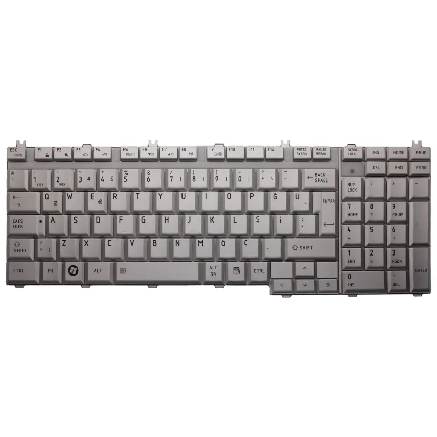 Toshiba Satellite L500-247, L500-24V Notebook Klavye (Gümüş TR)