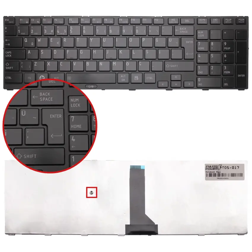 Toshiba Tecra R950-1QL Notebook Klavye (Siyah TR)