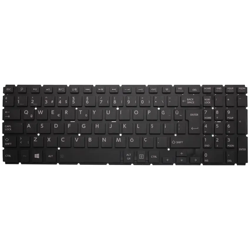 Toshiba Satellite L50-B-28J, L50-B-28P Notebook Klavye (Siyah TR)