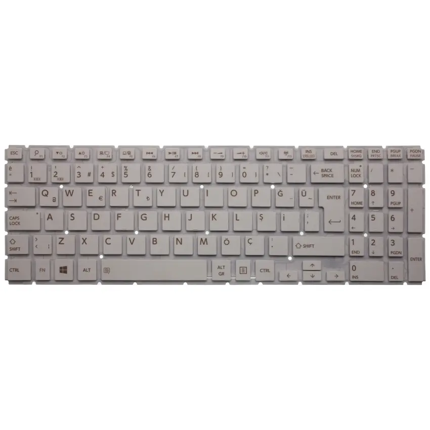 Toshiba Satellite L50-B-28J, L50-B-28P Notebook Klavye (Beyaz TR)
