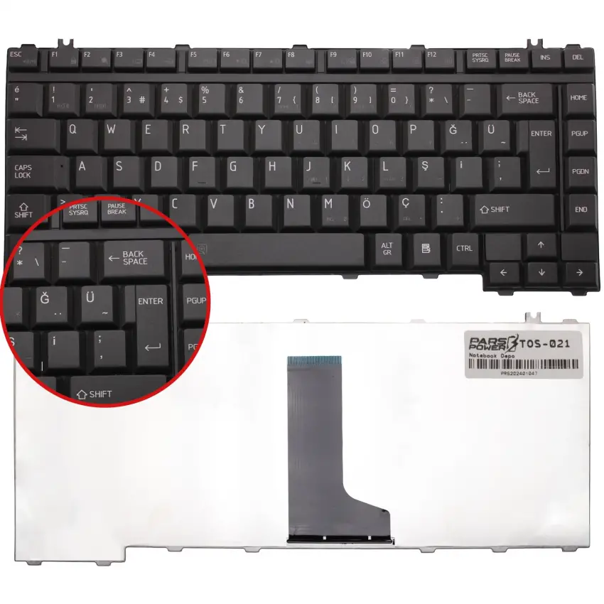 Toshiba Satellite A215, A300, A300D, A305, L300, L300D, L305, L305D, L450 Notebook Klavye (Siyah TR)