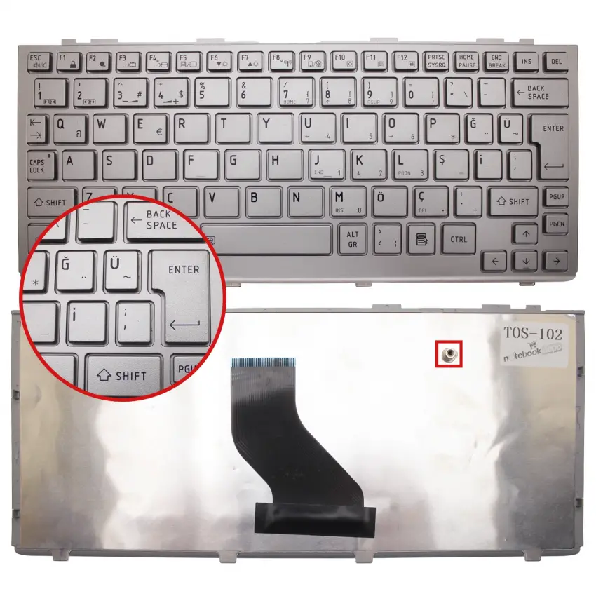 Toshiba Portege M800 Notebook Klavye (Gri TR)