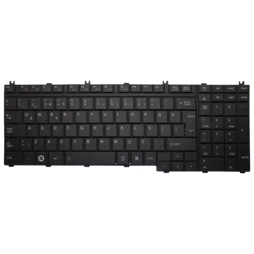 Toshiba Satellite A500, A500D, A505, A505D, L500, L500D, L505, L505D, P300 Notebook Klavye Siyah
