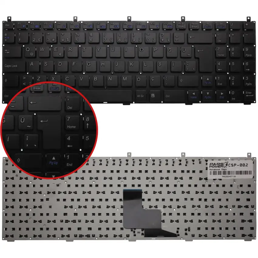Casper 6-80-M9800-71-1 Notebook Klavye (Siyah TR)