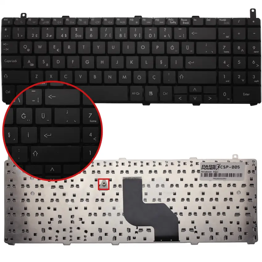 Gateway TW9 Notebook Klavye (Siyah TR)