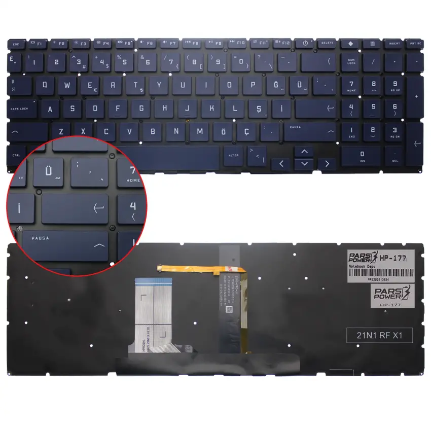 Hp Victus Gaming 15-fa0000 Klavye Işıklı (Mavi TR)