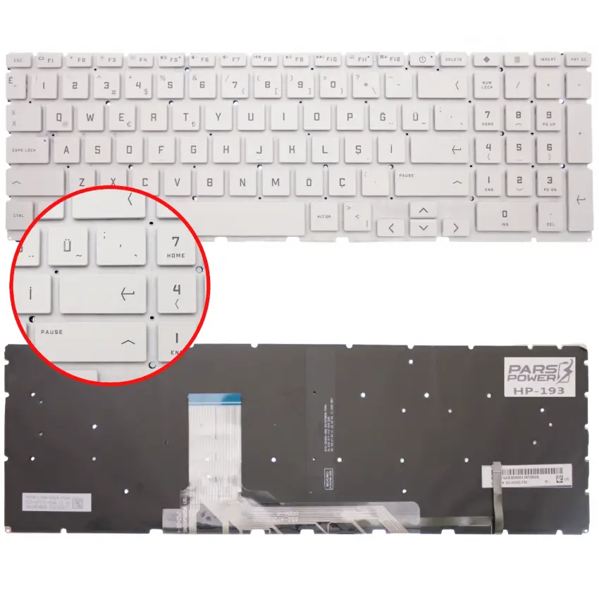 Hp Victus Gaming 15-fa0000 Klavye Işıklı (Beyaz TR)