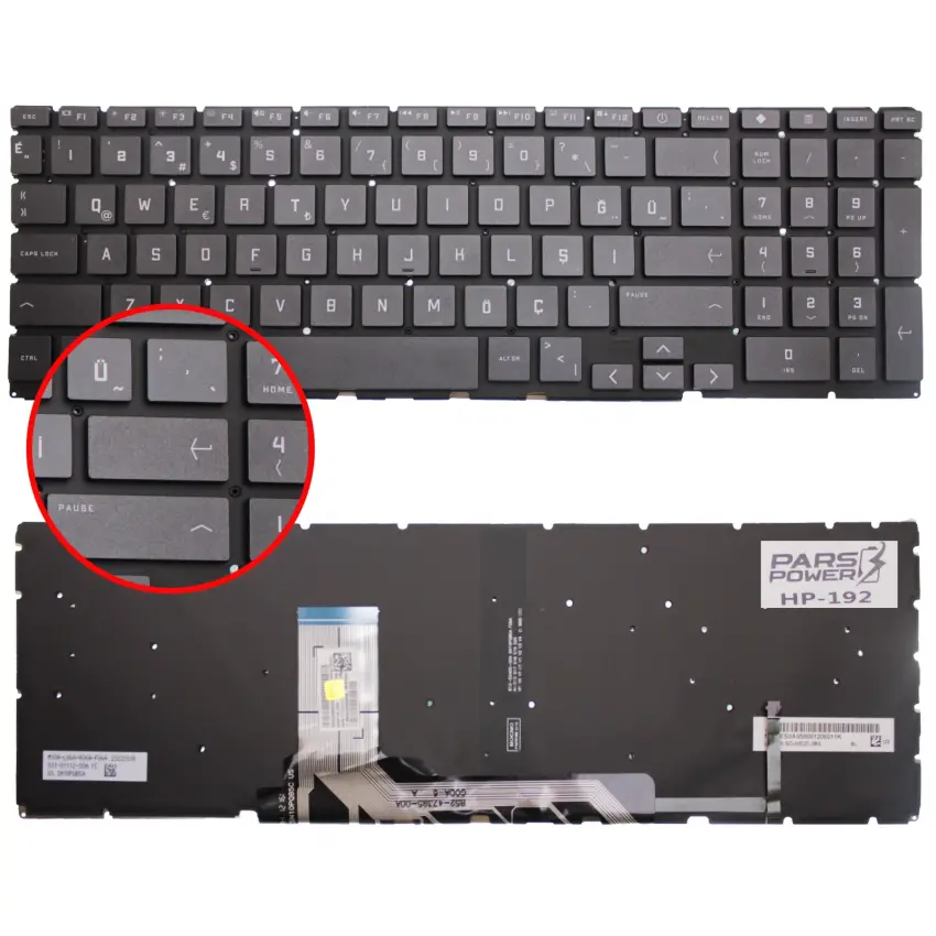 Hp Victus Gaming 15-fa0000 Klavye Işıklı (Siyah TR)