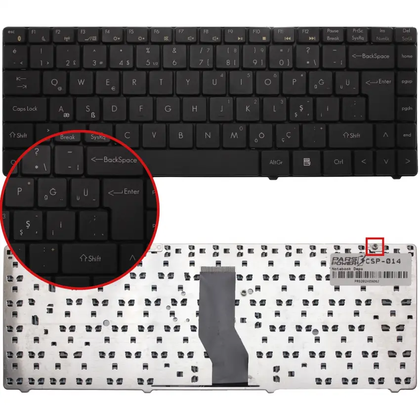 Casper CNV.B940-4K05B Notebook Klavye (Siyah TR)