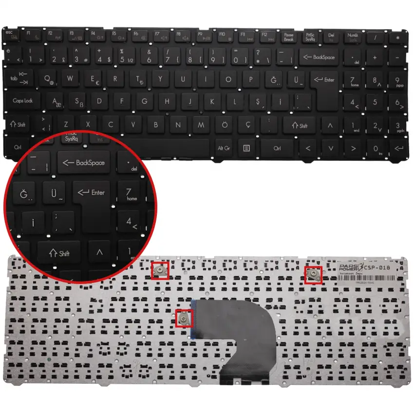Casper TWB Notebook Klavye (Siyah TR)
