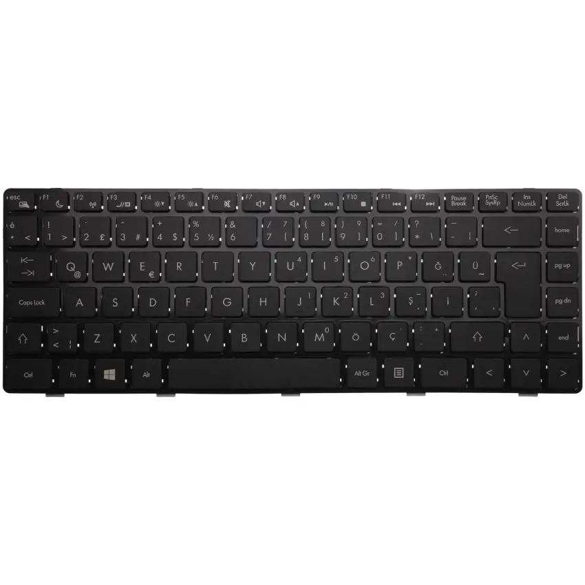 Exper AEJW6A0001020132040480 Uyumlu Notebook Klavye (Siyah TR)