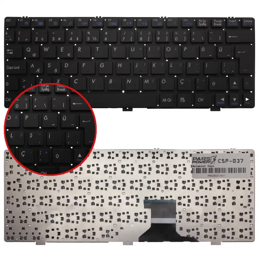 Grundig GNB1150 B1 N2 Notebook Klavye (Siyah TR)