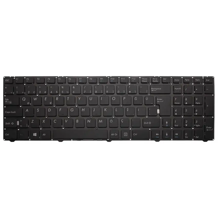 Casper Nirvana C300, C500, C510 Serisi 0KN0-1B1TU11, V150062BK1-TR Notebook Klavye (Siyah TR)