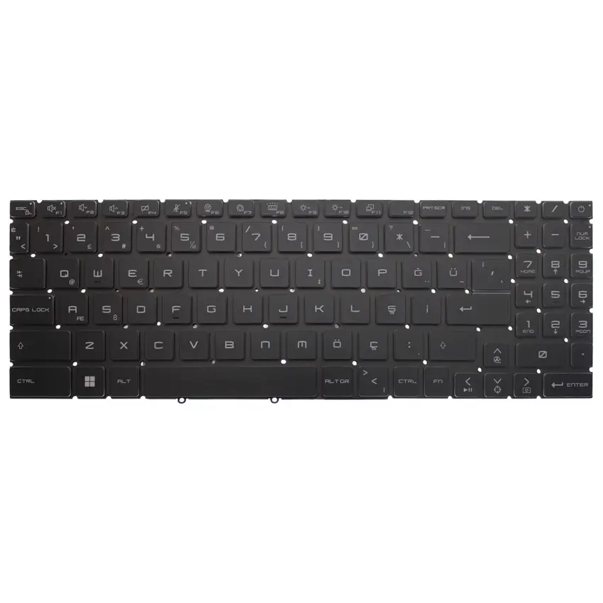 MSI Creator M16 A12UD Klavye Işıklı (Siyah TR)