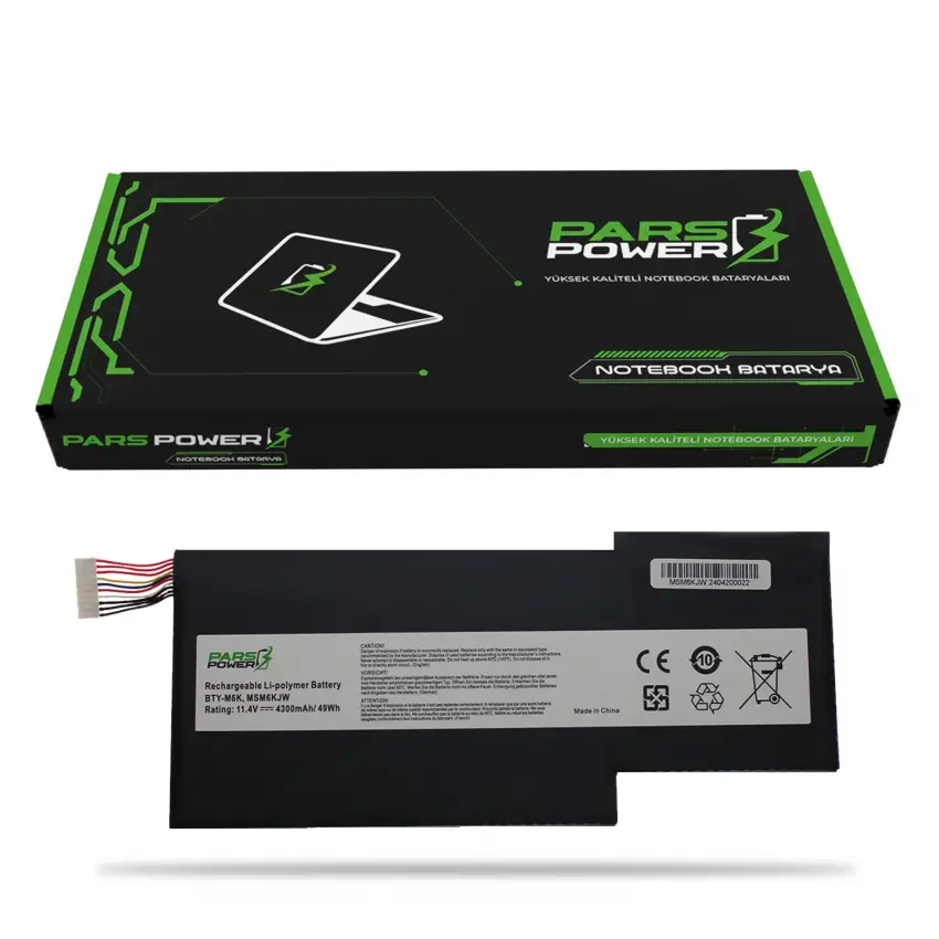 MSI Creator 15M A9SE, 15M A10SD Batarya - Pil (Pars Power)