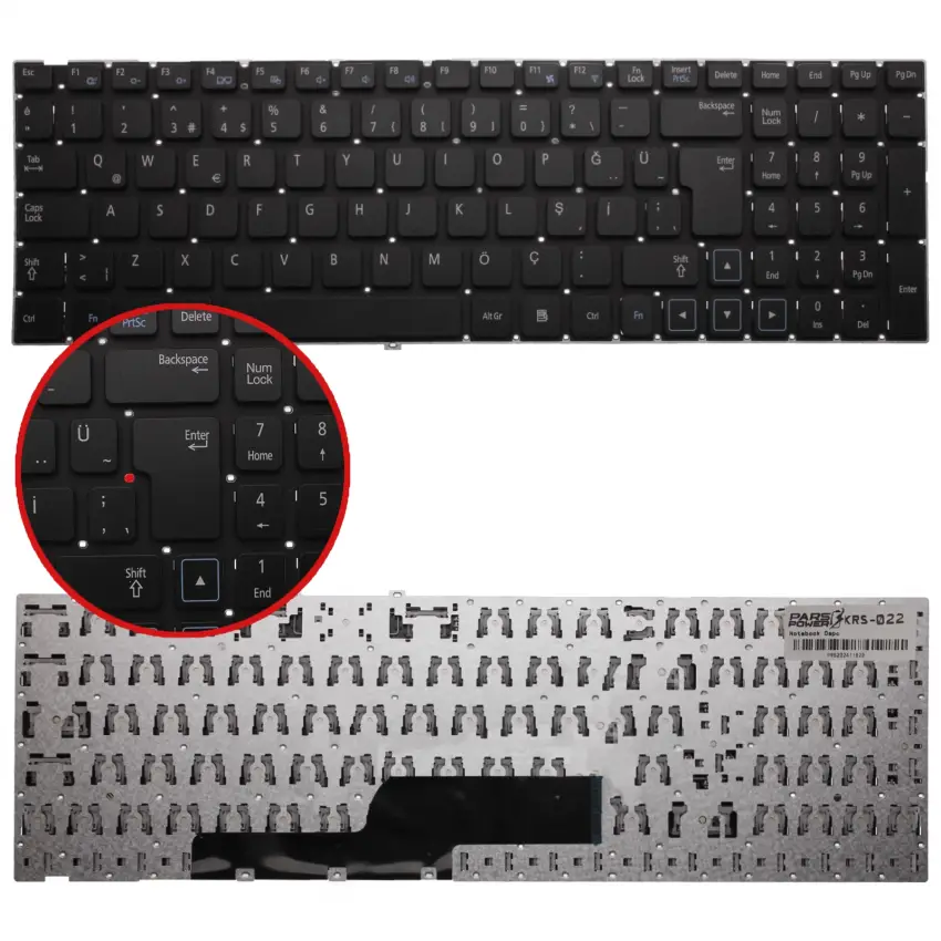 Samsung NP305V5A-T01TR, NP305V5A-T02TR Notebook Klavye (Siyah TR)