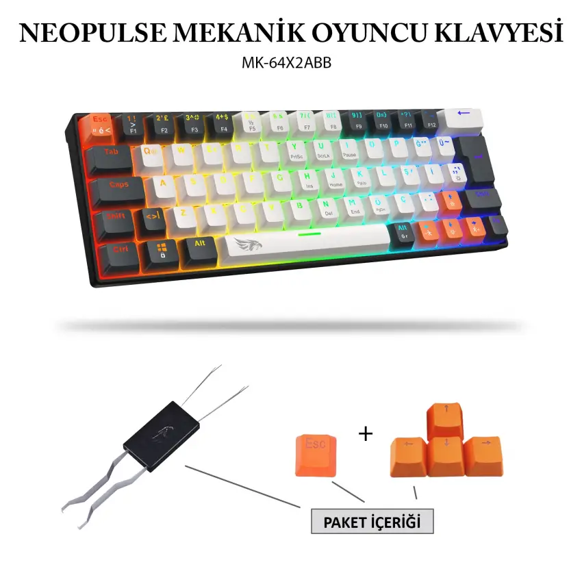 Gameagle Neopulse MK-64X2ABB Mekanik Işıklı Oyuncu Klavye