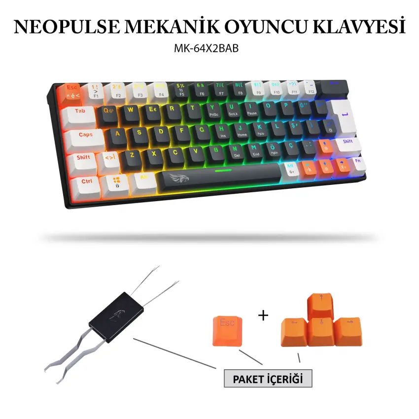 Gameagle Neopulse MK-64X2BAB Mekanik Işıklı Oyuncu Klavye