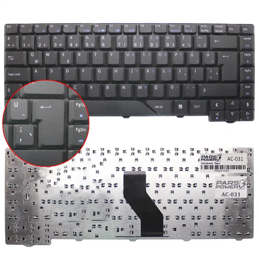 Acer Aspire 5730, 5730G, 5730ZG, 5900, 5910 Notebook Klavye (Siyah TR)
