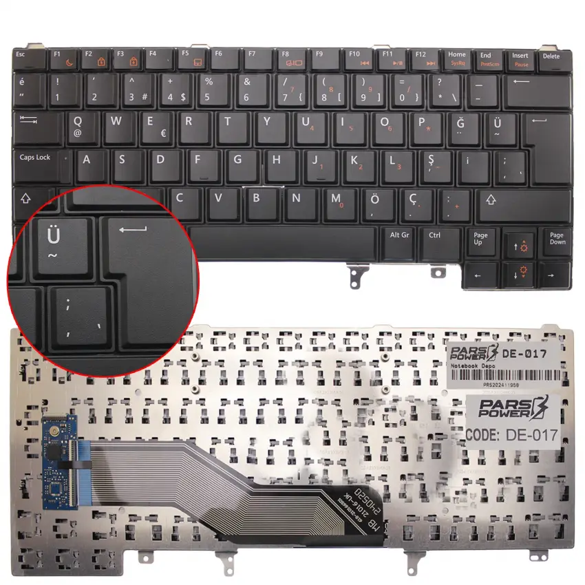 Dell Latitude E6420 ATG Uyumlu Notebook Klavye (Siyah TR)