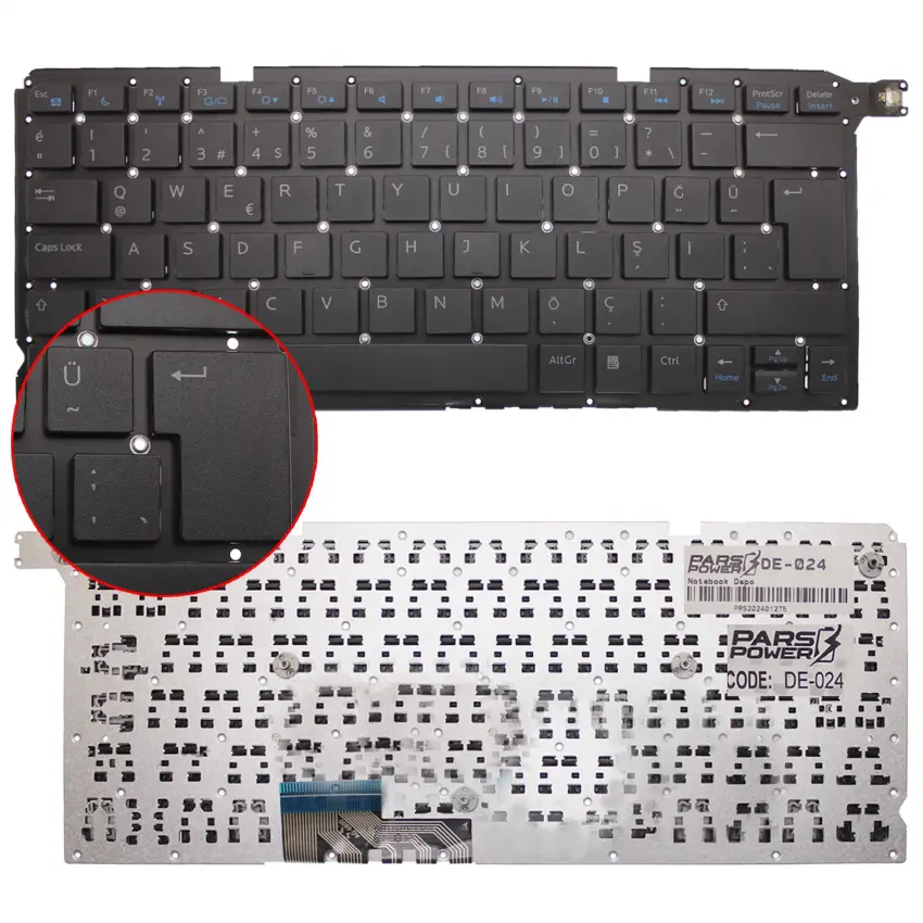 Dell Vostro V5480 Notebook Klavye (Siyah TR)