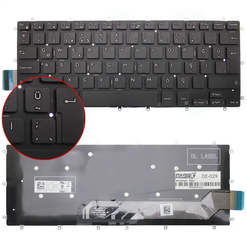 Dell Vostro 5471-FHDS55WP81N1 Notebook Klavye (Siyah TR)