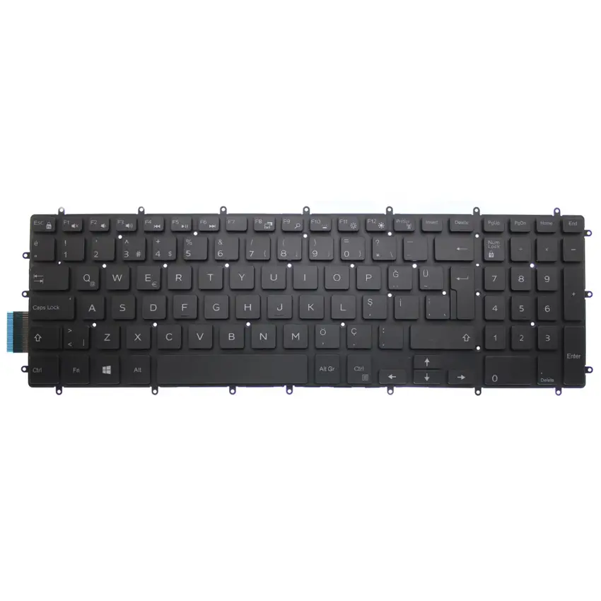 Dell Inspiron 5568-FHDG50F82N Notebook Klavye Işıklı (Siyah TR)