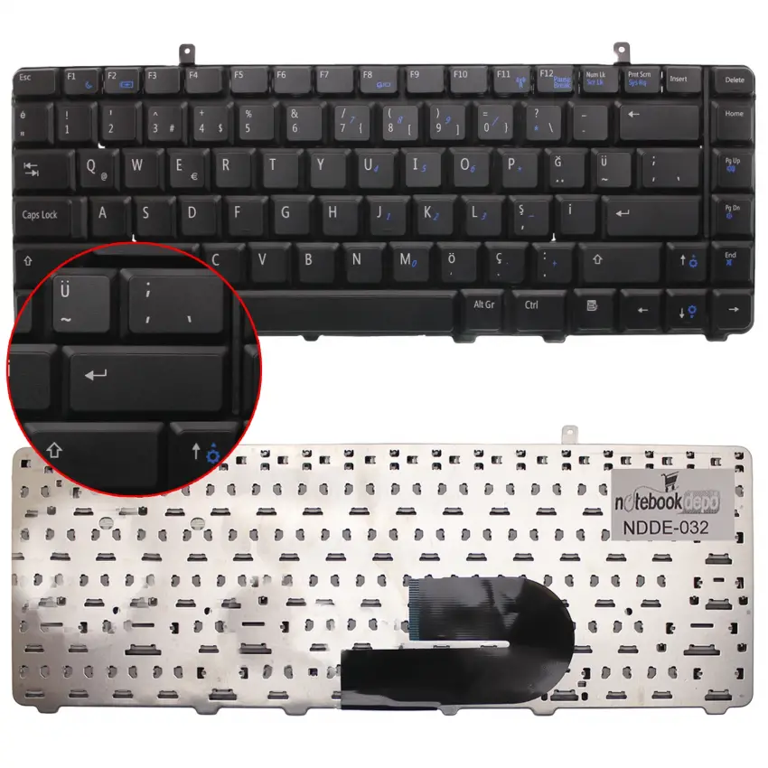 Dell Vostro A840, A860, PP37L, PP38L Notebook Klavye (Siyah TR)