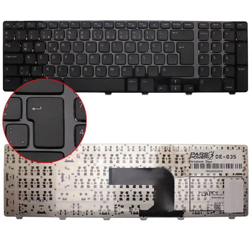 Dell NSK-DZASC, PK130T31A00, PK130T31B22 Notebook Klavye (Siyah TR)