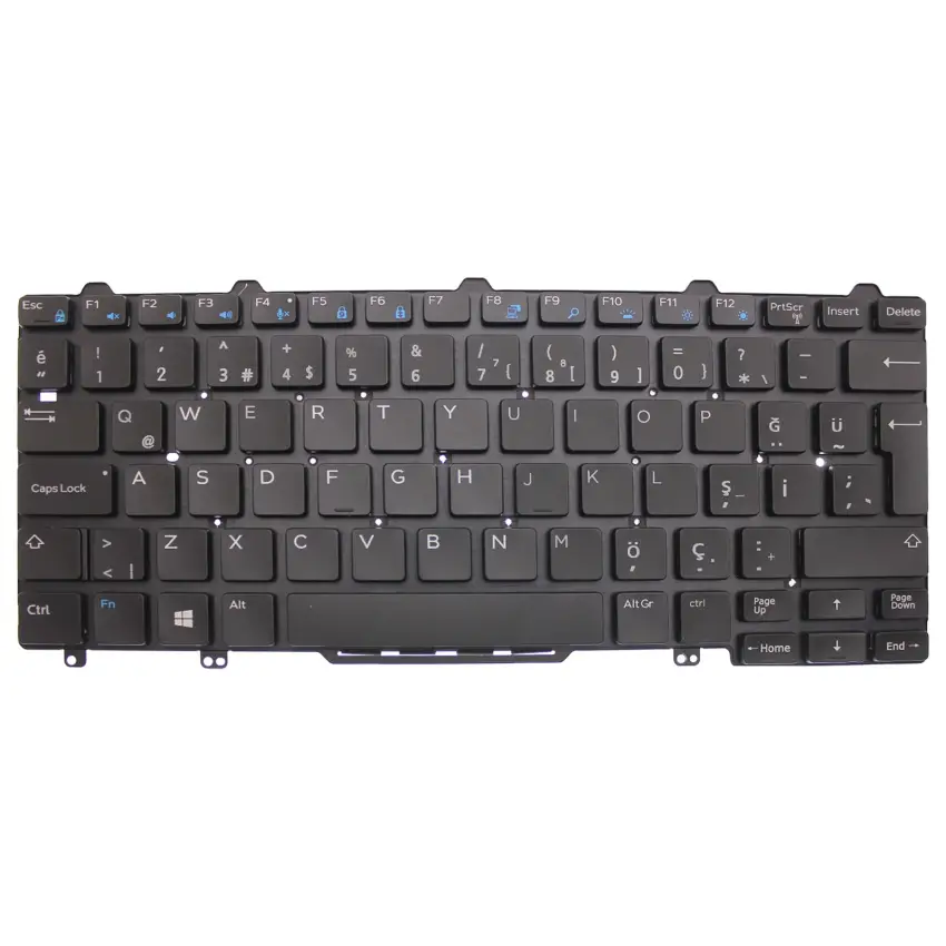 Dell Latitude E7270 N003LE727012EMEA_WIN Klavye Işıklı (Siyah TR)
