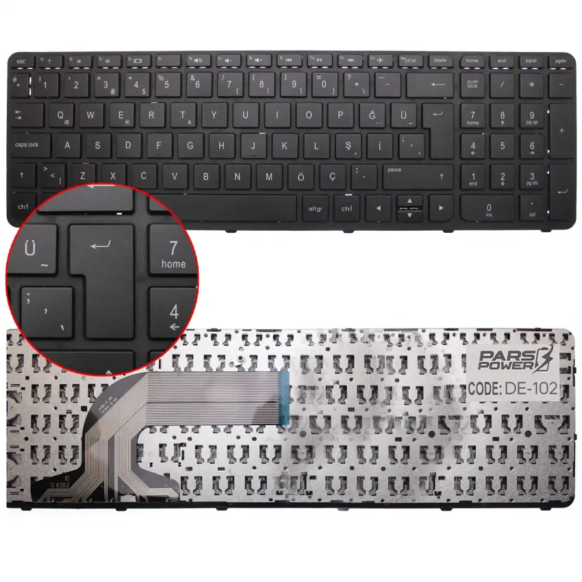 Hp Pavilion 15-D, 15-E 15-G, 15-N, 15-R, 250 G2, 250 G3, Serisi Uyumlu Notebook Klavye (Siyah TR)