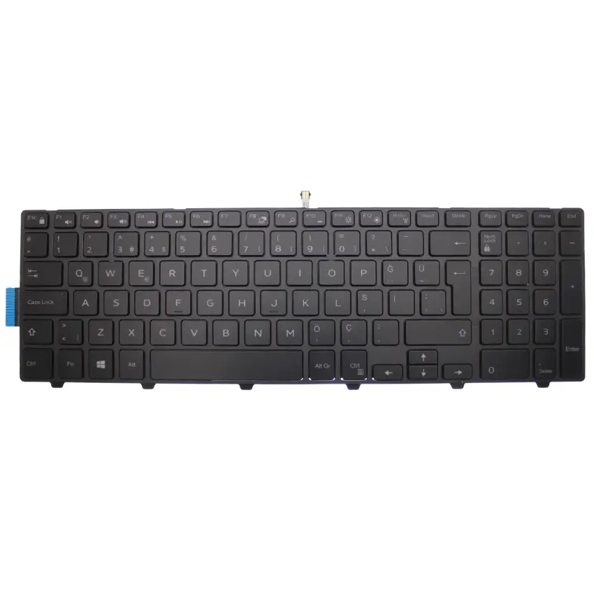 Dell SN8234, P39F, P40F Notebook Klavye Işıklı (Siyah TR)