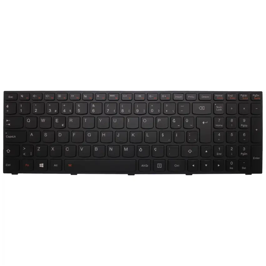 Lenovo PK130TH2B13, PK130TH3A13 Notebook Klavye Işıklı (Siyah TR)