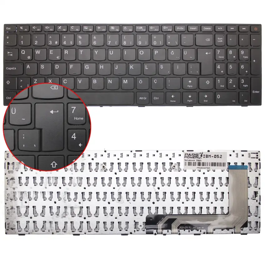 Lenovo ideaPad V110-17IKB Notebook Klavye (Siyah TR)