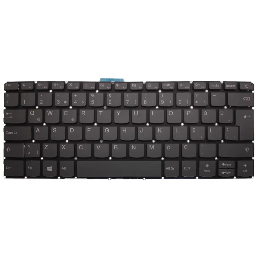Lenovo ideaPad 80X2, 80X4, 80XC Serisi Notebook Klavye (Füme TR)