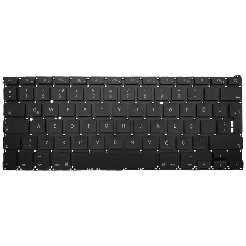 Apple MacBook AIR 13 1369, A1466 Uyumlu Klavye (Siyah Tr)