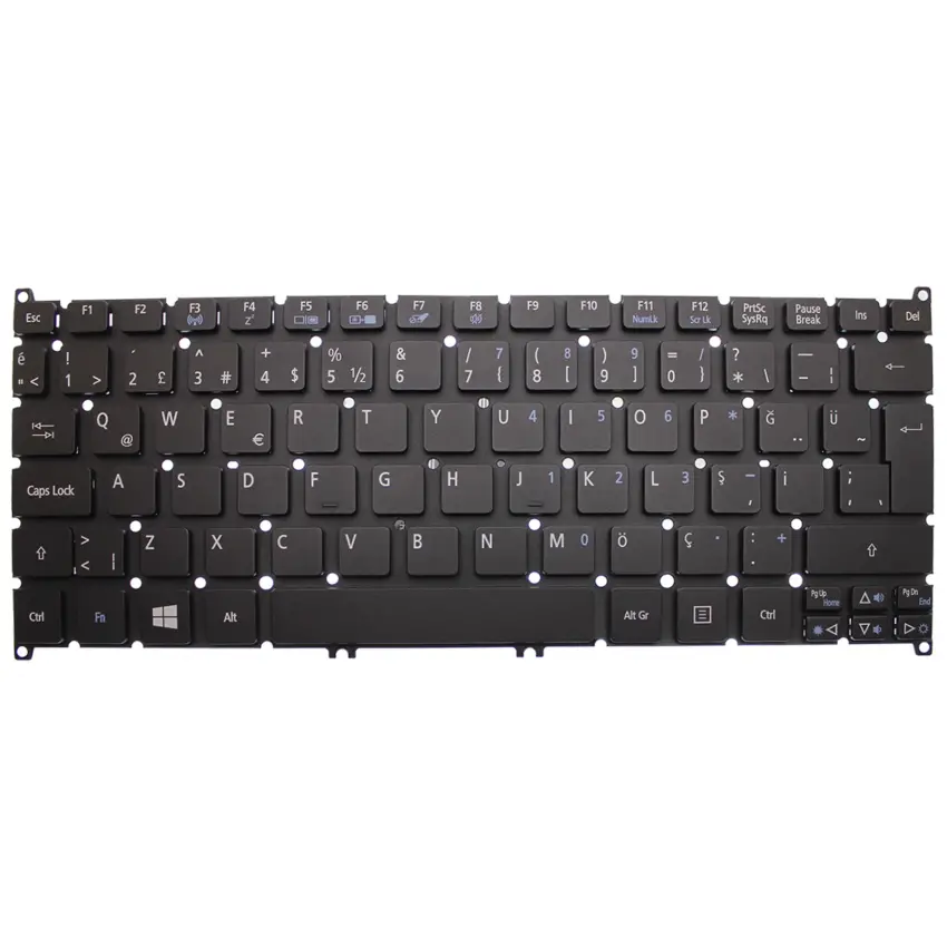 Acer V128230AK1, V128230AS1, V128230BK1 Notebook Klavye (Siyah TR)