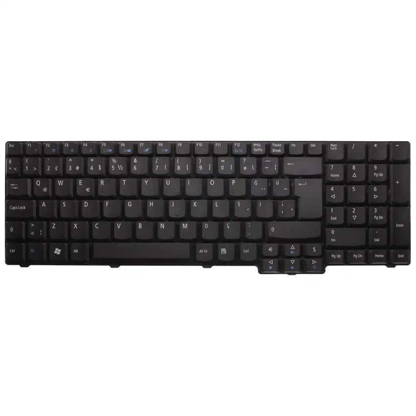 Acer Aspire 5235, 5335, 5355, 5535, 5737, 6930G, 9300, 5235, 5635G Serisi Notebook Klavye (Siyah TR)