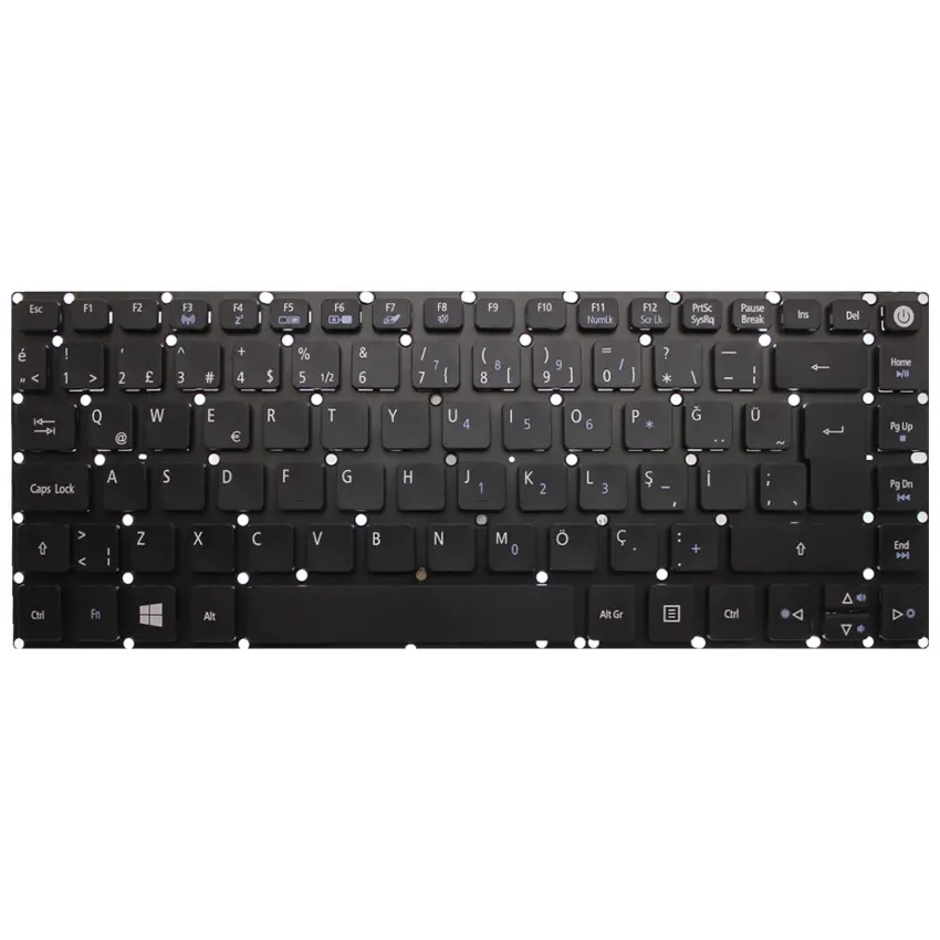 Acer Aspire E5-491G Notebook Klavye (Siyah TR)