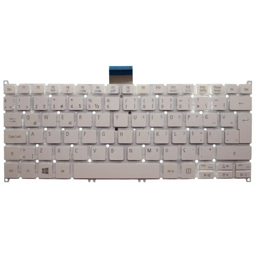 Acer Aspire E3-111, E3-112, E3-112M Notebook Klavye (Beyaz TR)