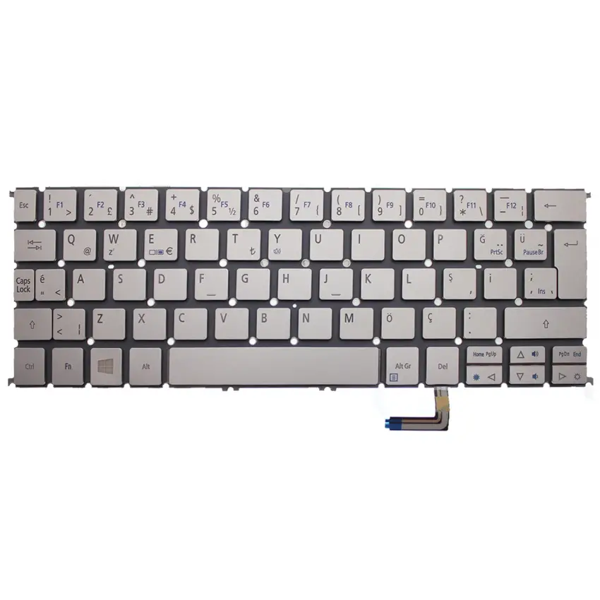 Acer Aspire S7-191-73514g25ass Klavye (Gümüş TR)