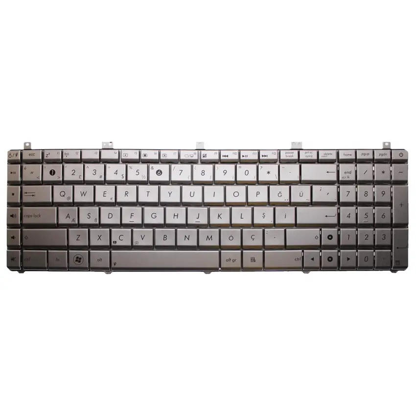 Asus N55XI-243SF-SL, N55XI-245SL-SL Notebook Klavye (Gümüş TR)