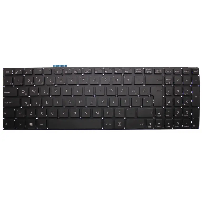 Asus NSK-UU4SU, NSK-UU5SU 0F, Okno-S31Tu12 Notebook Klavye (Siyah TR)