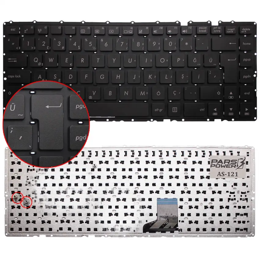 Asus K401UB, K401UQ, U4000 Klavye (Siyah TR)