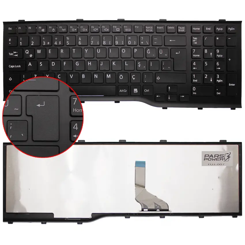 Fujitsu Siemens AH532-GL303, AH532-GL304 Notebook Klavye (Siyah TR)